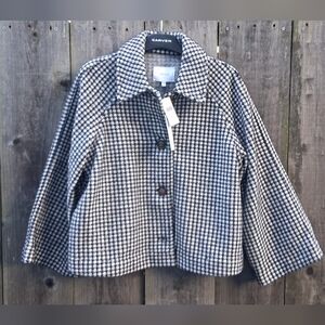 Greylin Black and White Houndstooth Blazer